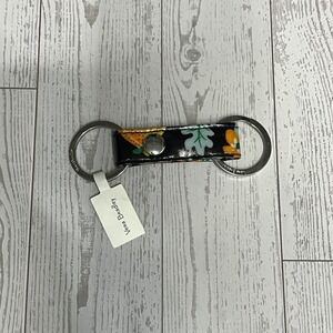Vera Bradley Twice As Nice Keychain Tangerine Twist Floral Black Gardencore NEW